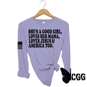 Shes A Good Girl Long Sleeve Lavender / Xs