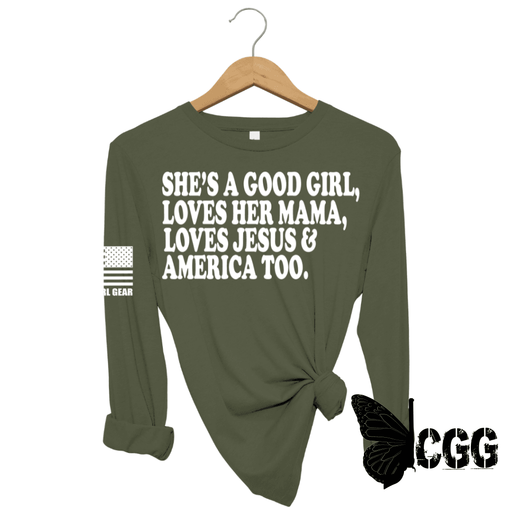 Shes A Good Girl Long Sleeve Steel / Xs