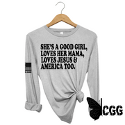 Shes A Good Girl Long Sleeve Steel / Xs