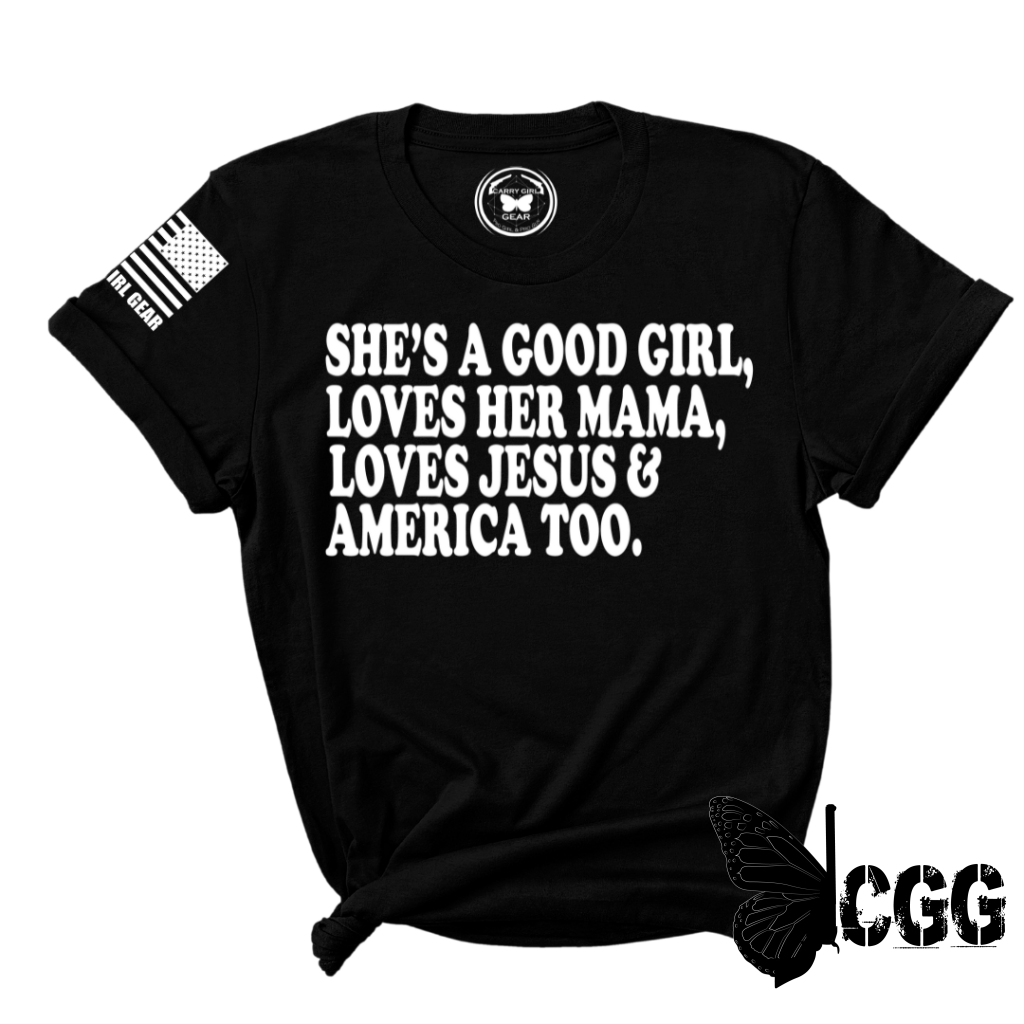 Shes A Good Girl Tee Xs / Black Unisex Cut Cgg Perfect Tee