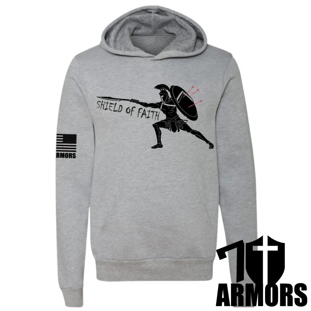 Shield Of Faith Hoodie Sm / Gray