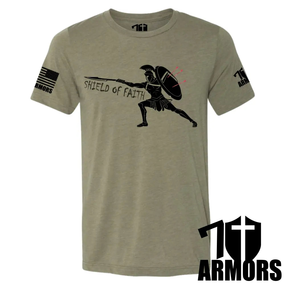 Shield Of Faith T-Shirt Sm / Od Green T-Shirts