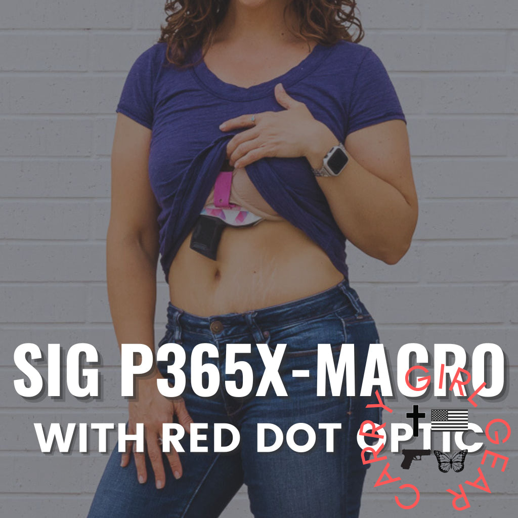 Sig P365-XMacro with Red Dot Optic Flashbang Bra Holster Flashbang - By Gun Fit