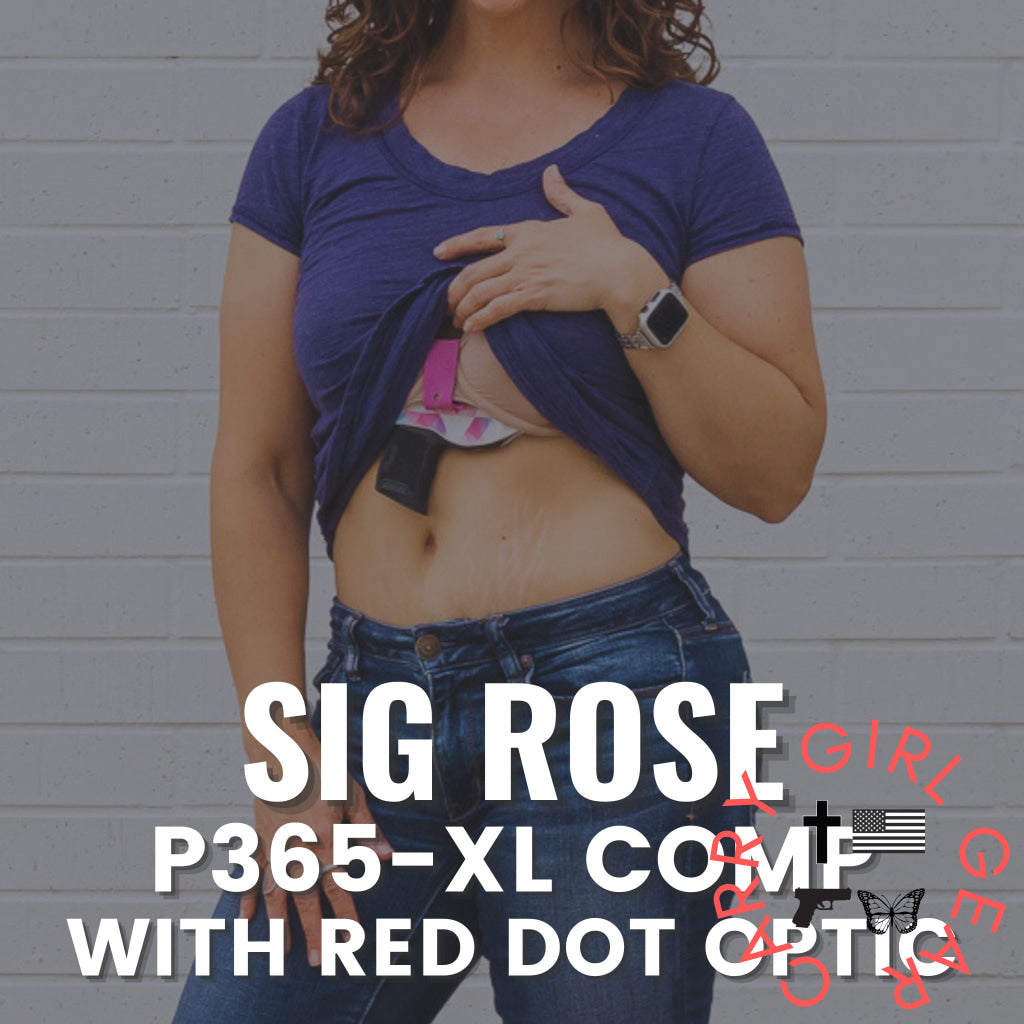 Sig ROSE P365-XL COMP with Red Dot Optic Flashbang Bra Holster Flashbang - By Gun Fit