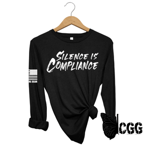 Silence Is Compliance Long Sleeve Black / Xs