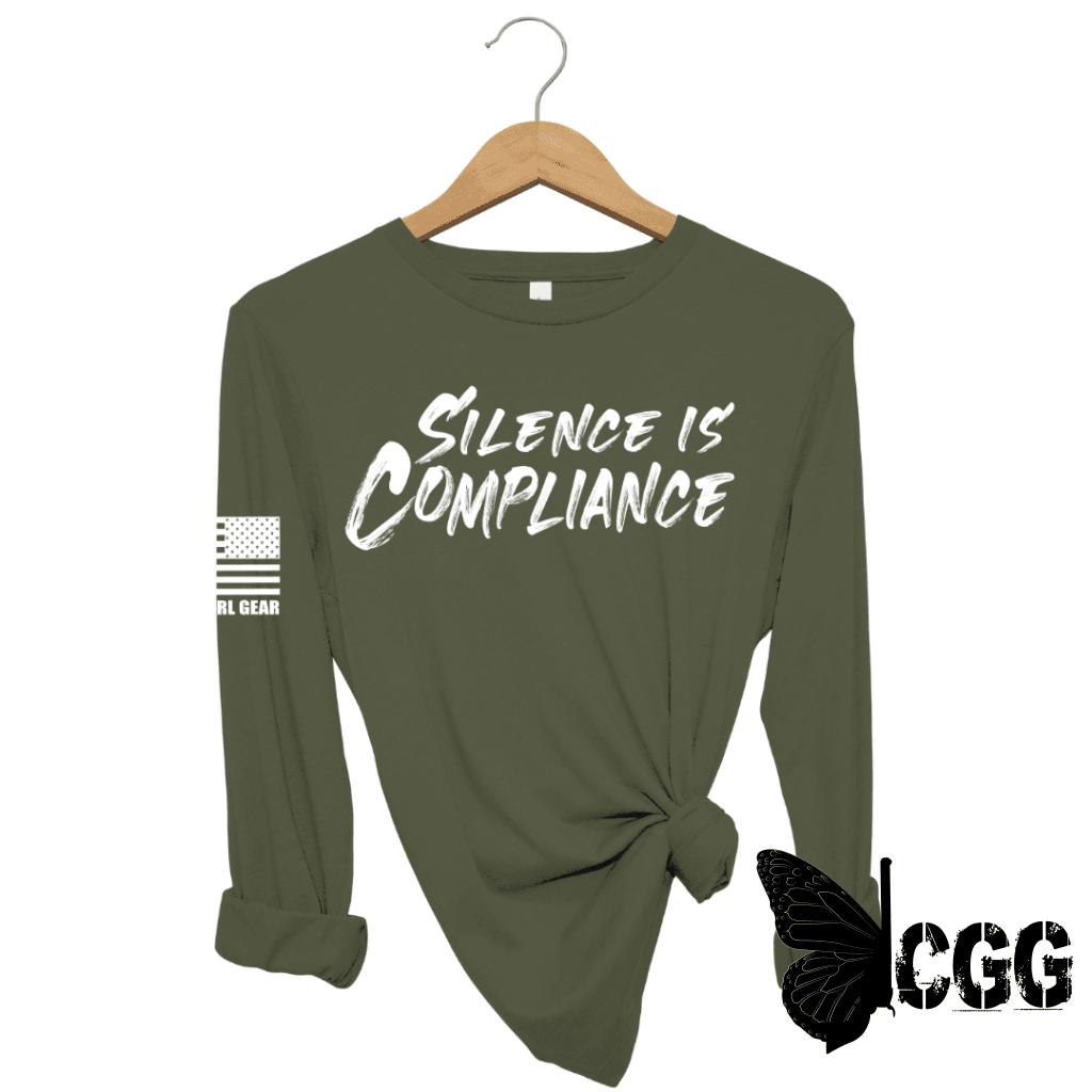 Silence Is Compliance Long Sleeve Olive / Xs