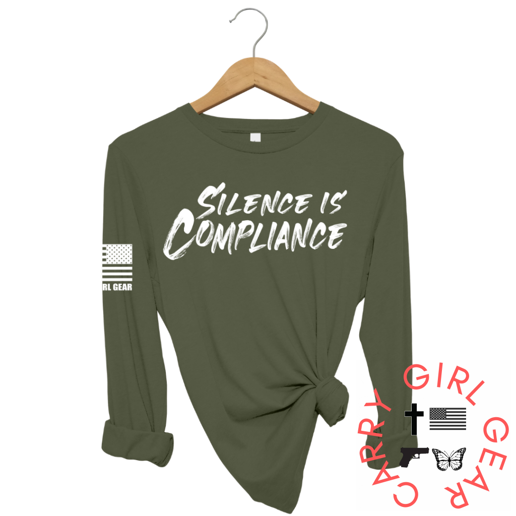 Silence Is Compliance Long Sleeve Olive / Xs