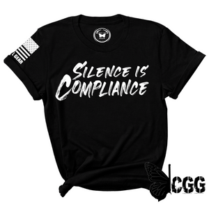 Silence Is Compliance Tee Xs / Black Unisex Cut Cgg Perfect Tee