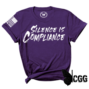Silence Is Compliance Tee Xs / Purple Unisex Cut Cgg Perfect Tee