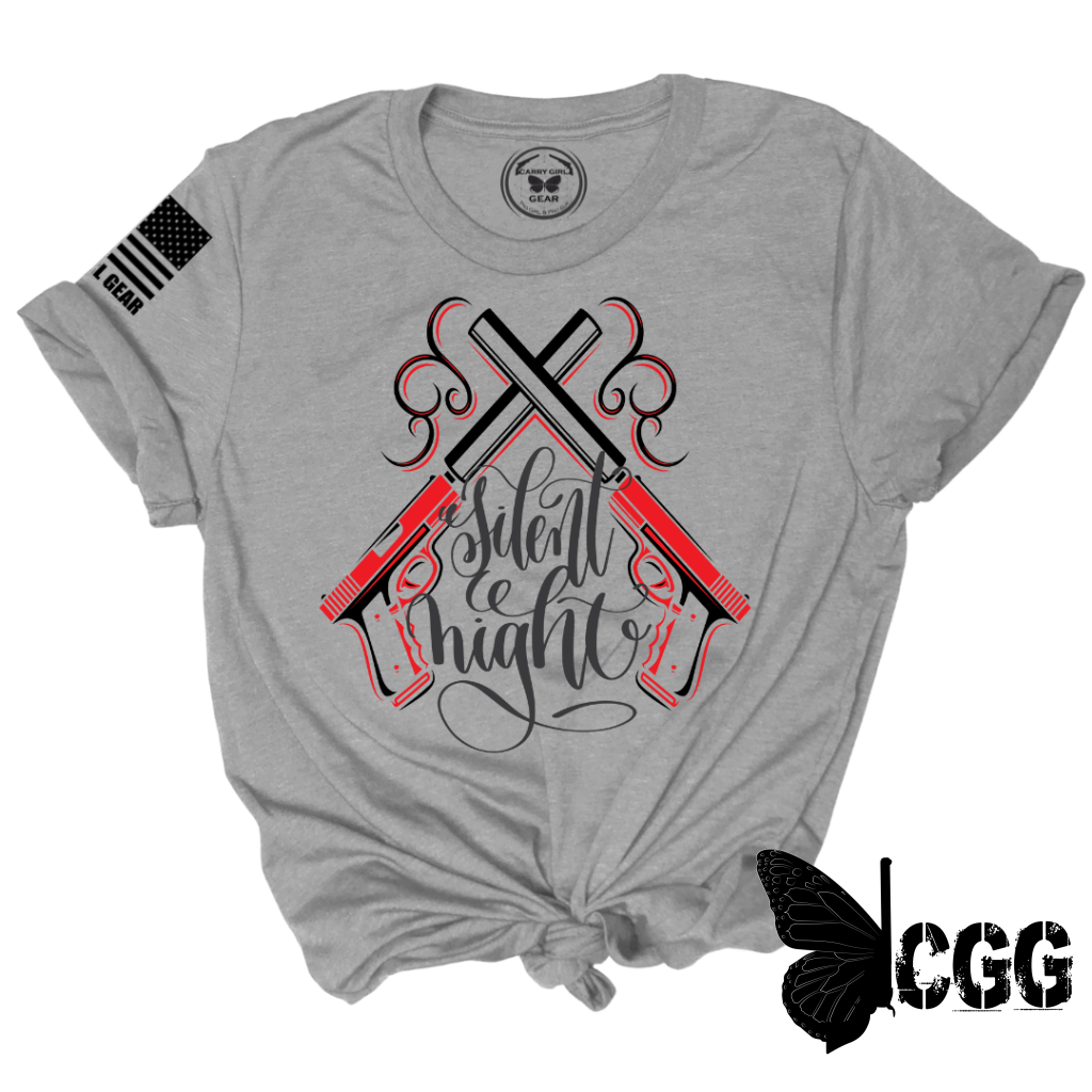 Silent Night Tee Xs / Steel Unisex Cut Cgg Perfect