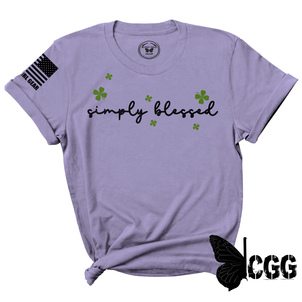 SIMPLY BLESSED TEE XS / LAVENDAR BLUE / UNISEX CUT CGG PERFECT TEE