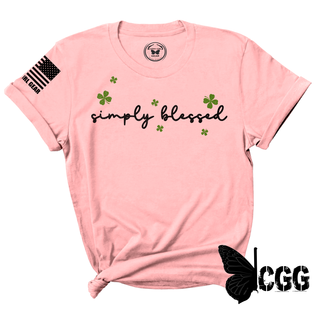 SIMPLY BLESSED TEE XS / PINK / UNISEX CUT CGG PERFECT TEE