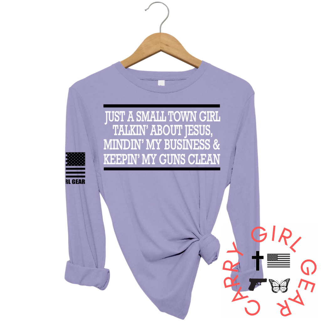 Small Town Girl Long Sleeve Lavender / Xs