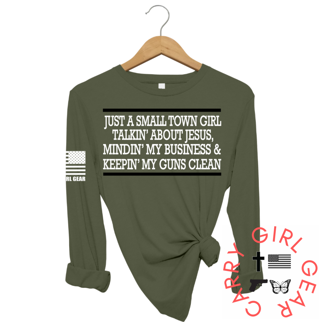Small Town Girl Long Sleeve Olive / Xs