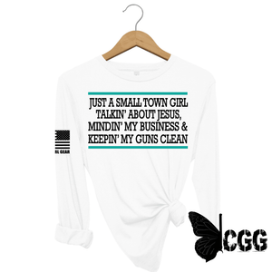 Small Town Girl Long Sleeve White / Xs
