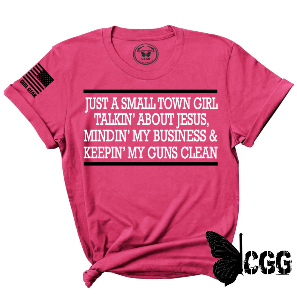 Small Town Girl Tee Xs / Fuchsia Unisex Cut Cgg Perfect Tee