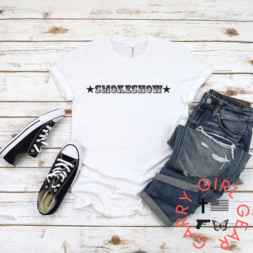 Smokeshow Graphic Tee Shirt For Country Girls- Bourbon Cowgirl T-Shirt