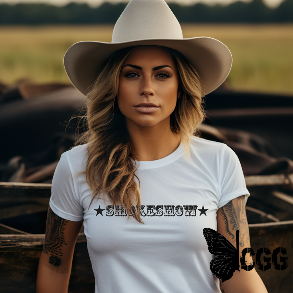 Smokeshow Graphic Tee Shirt For Country Girls- Bourbon Cowgirl T-Shirt