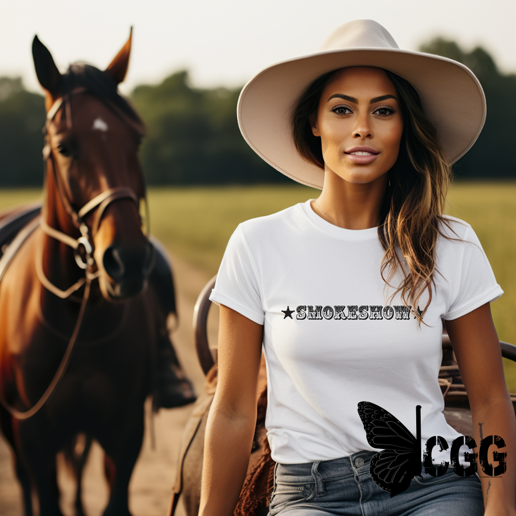 Smokeshow Graphic Tee Shirt For Country Girls- Bourbon Cowgirl T-Shirt