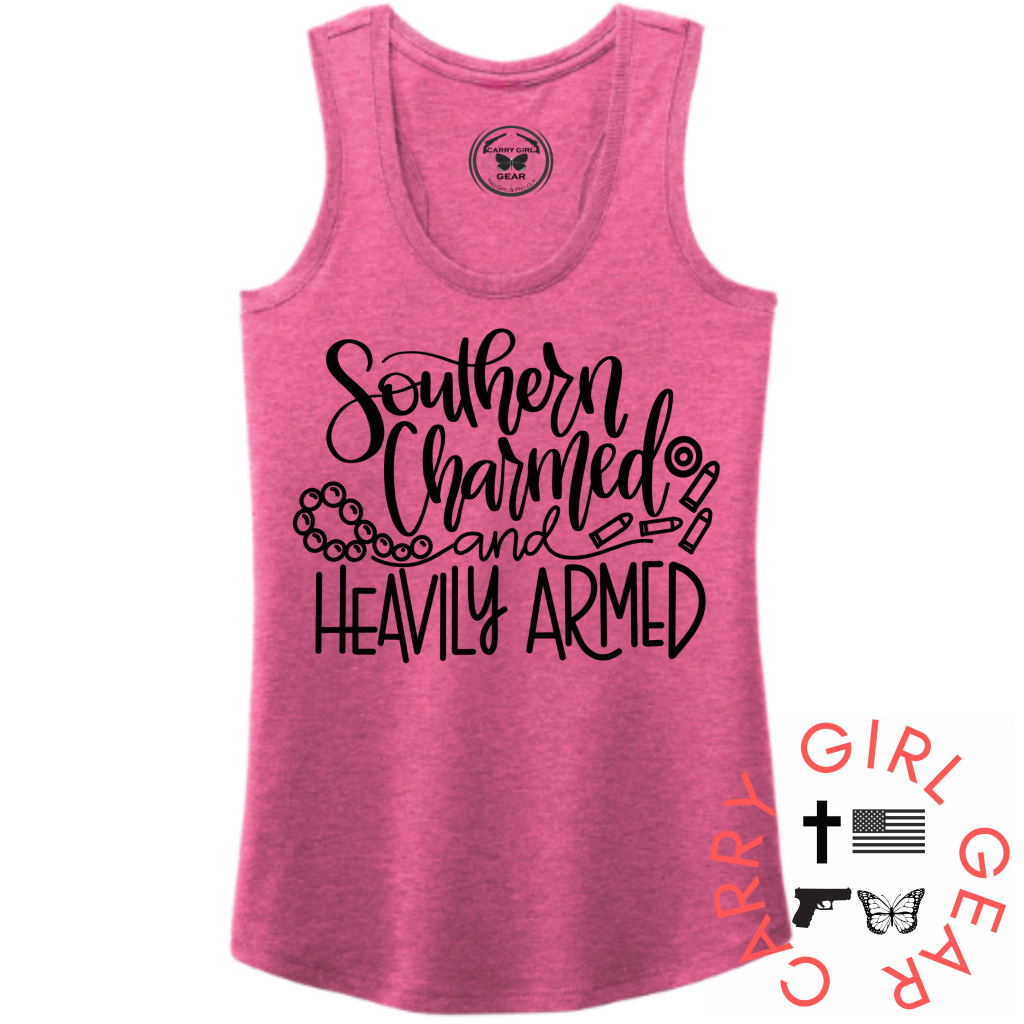 Southern Charmed Tank Top Xs / Fuchsia Tank Top