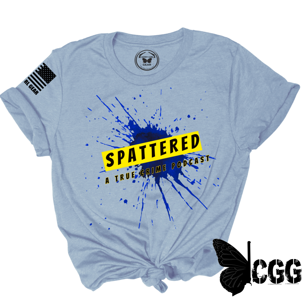 Spattered Podcast Logo Tee Xs / Blue Luminol Cgg Perfect