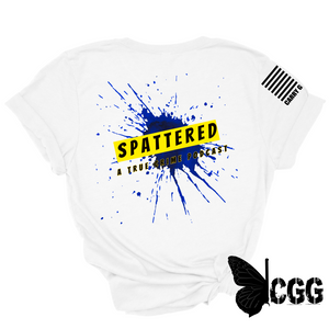 Spattered Podcast Luminol Blue Tee Xs / White Unisex Cut Cgg Perfect