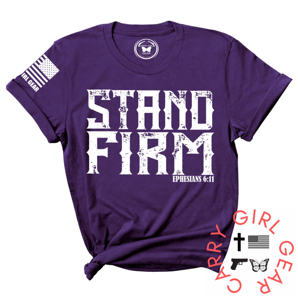 Stand Firm Tee Xs / Purple Unisex Cut Cgg Perfect Tee
