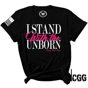 Stand With The Unborn Tee Xs / Black Unisex Cut Cgg Perfect Tee