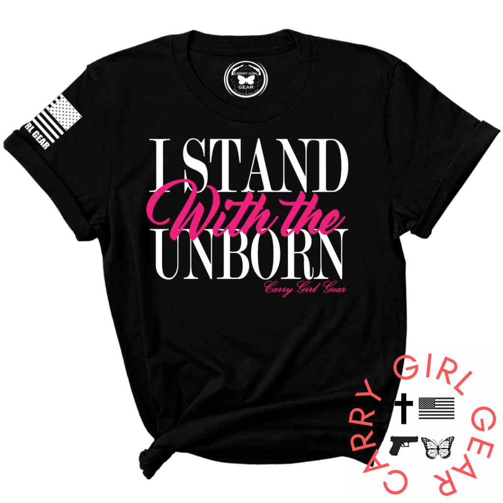 Stand With The Unborn Tee Xs / Black Unisex Cut Cgg Perfect Tee
