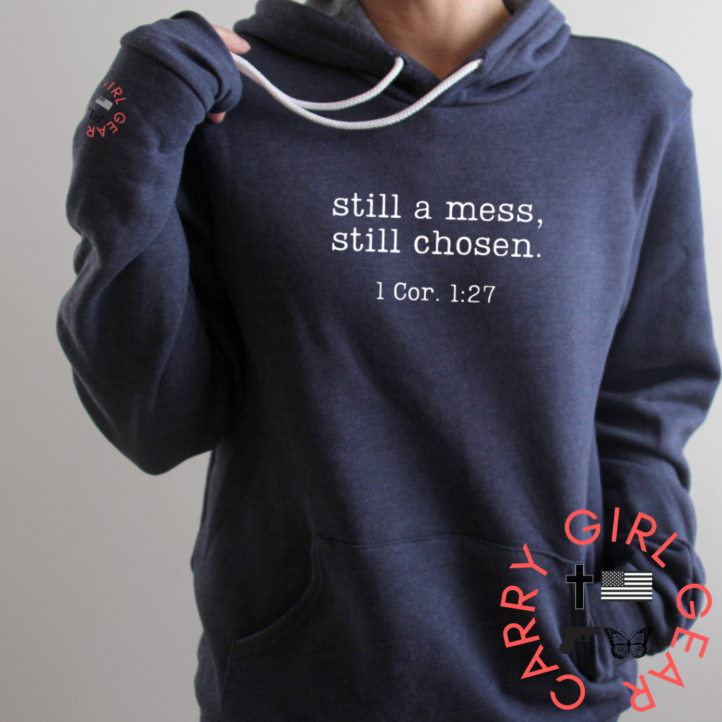 STILL A MESS HOODIE NAVY / XS