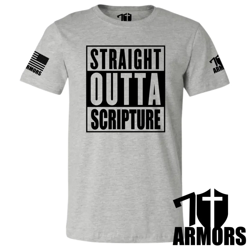 Straight Outta Scripture T - Shirt Sm / Gray T - Shirts
