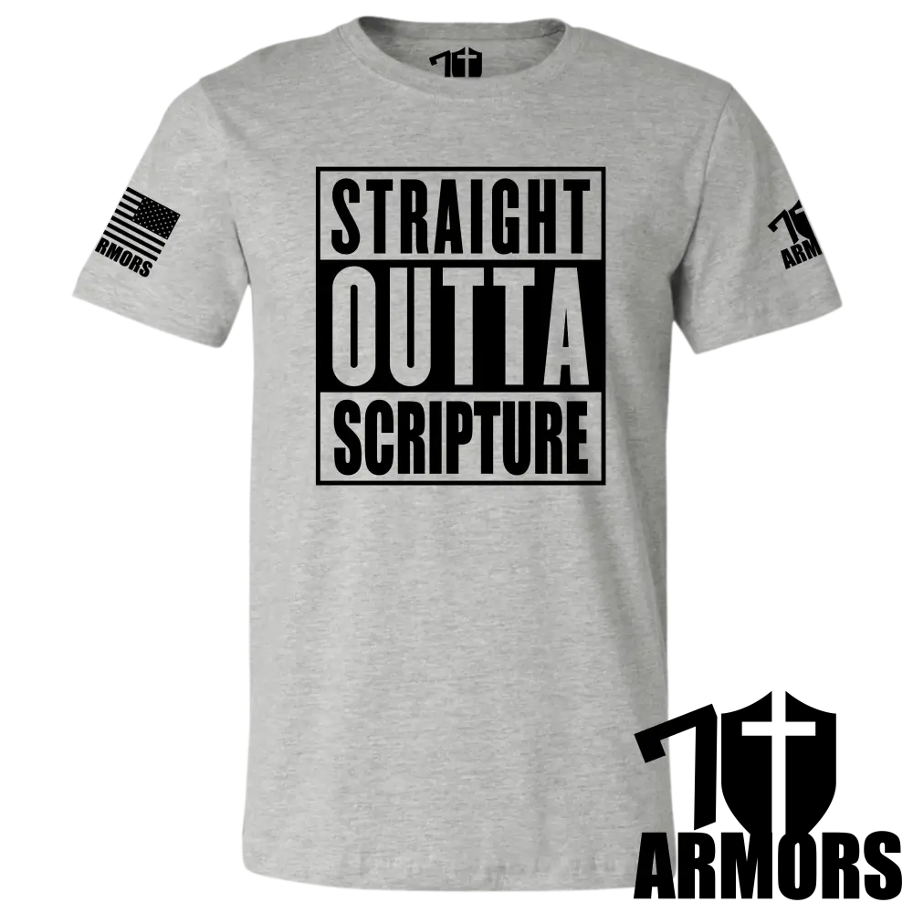 Straight Outta Scripture T - Shirt Sm / Gray T - Shirts