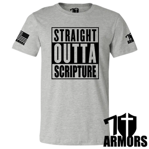 Straight Outta Scripture T - Shirt Sm / Gray T - Shirts