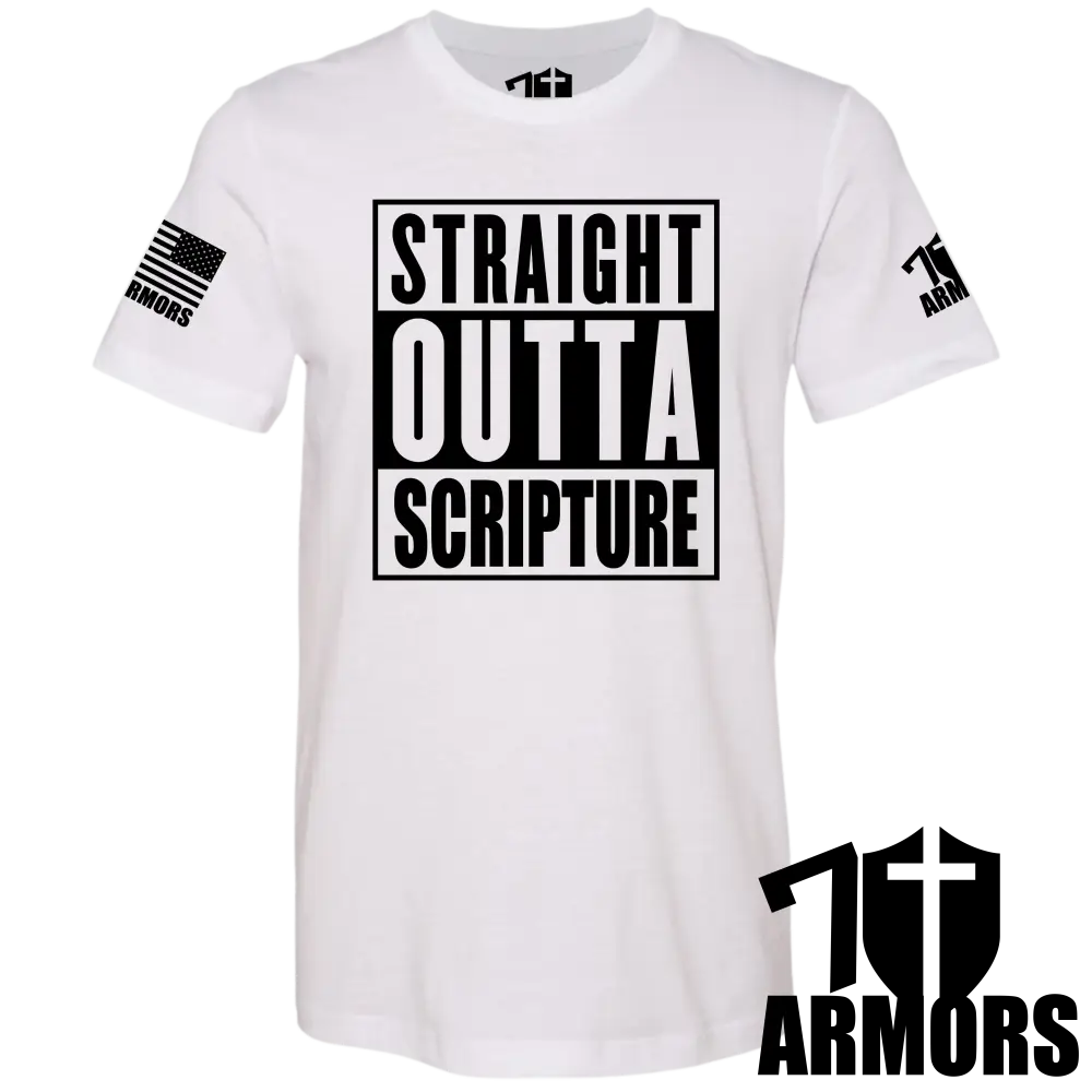 Straight Outta Scripture T - Shirt Sm / White T - Shirts