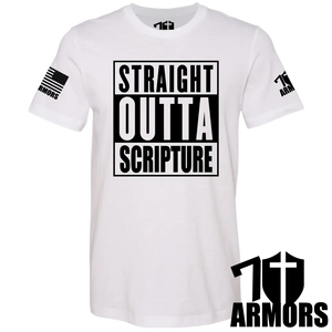 Straight Outta Scripture T - Shirt Sm / White T - Shirts