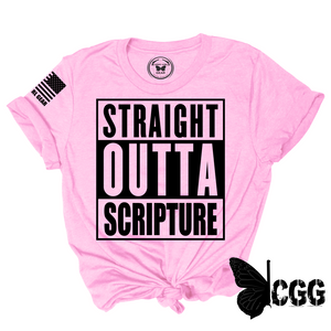 Straight Outta Scripture Tee Xs / Pink Unisex Cut Cgg Perfect Tee