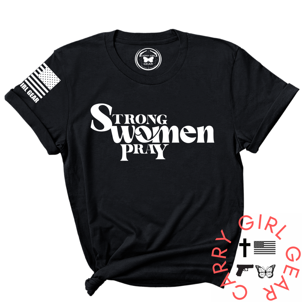 Strong Women Pray Tee Xs / Black Unisex Cut Cgg Perfect Tee