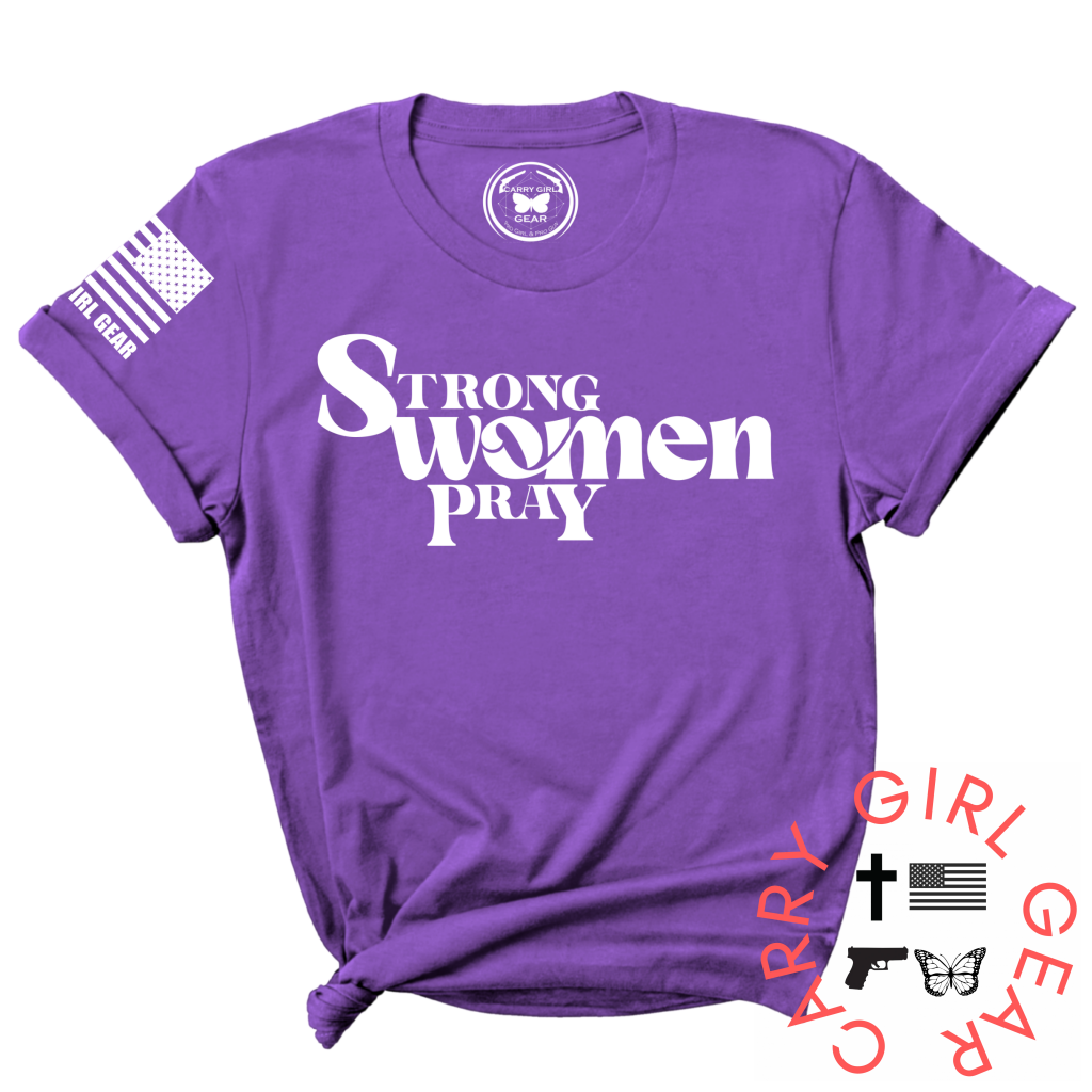 Strong Women Pray Tee Xs / Royal Purple Unisex Cut Cgg Perfect Tee