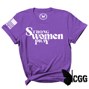 Strong Women Pray Tee Xs / Royal Purple Unisex Cut Cgg Perfect Tee