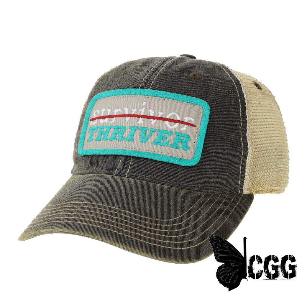 Survivor Thriver Distressed Snap Back Trucker Hat