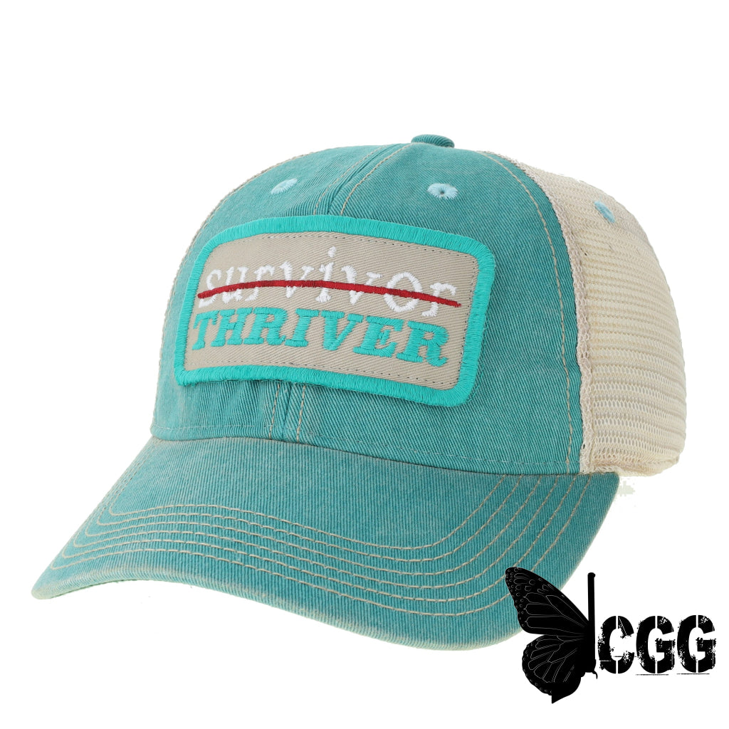 Survivor Thriver Distressed Snap Back Trucker Hat