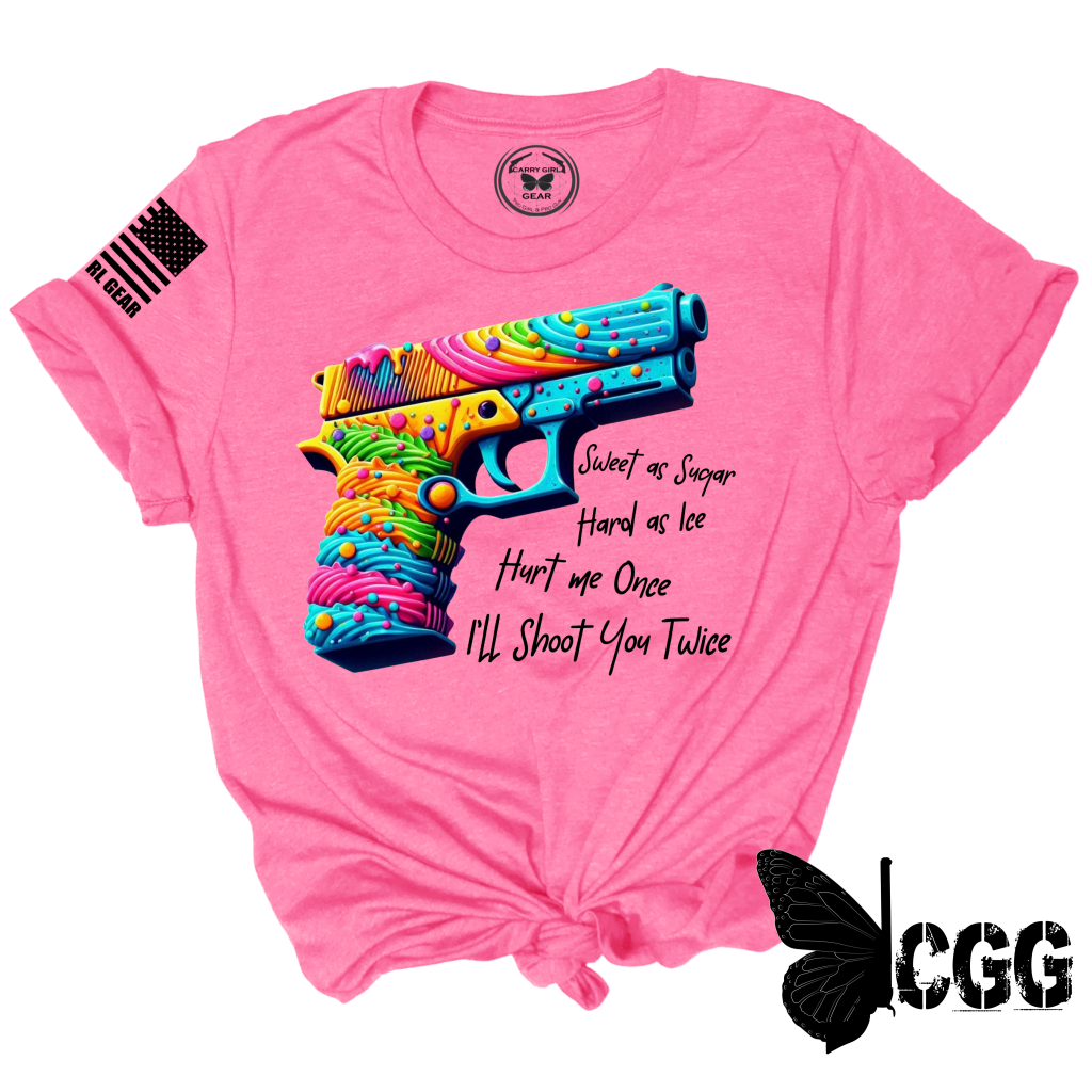 Sweet As Sugar Hard Ice Tee Xs / Bright Pink Unisex Cut Cgg Perfect