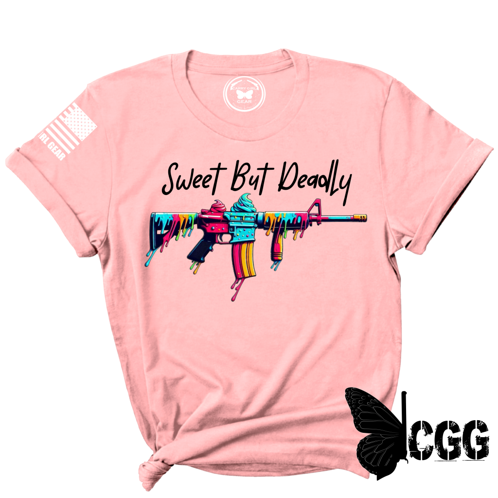 Sweet But Deadly Tee Xs / Pink Unisex Cut Cgg Perfect