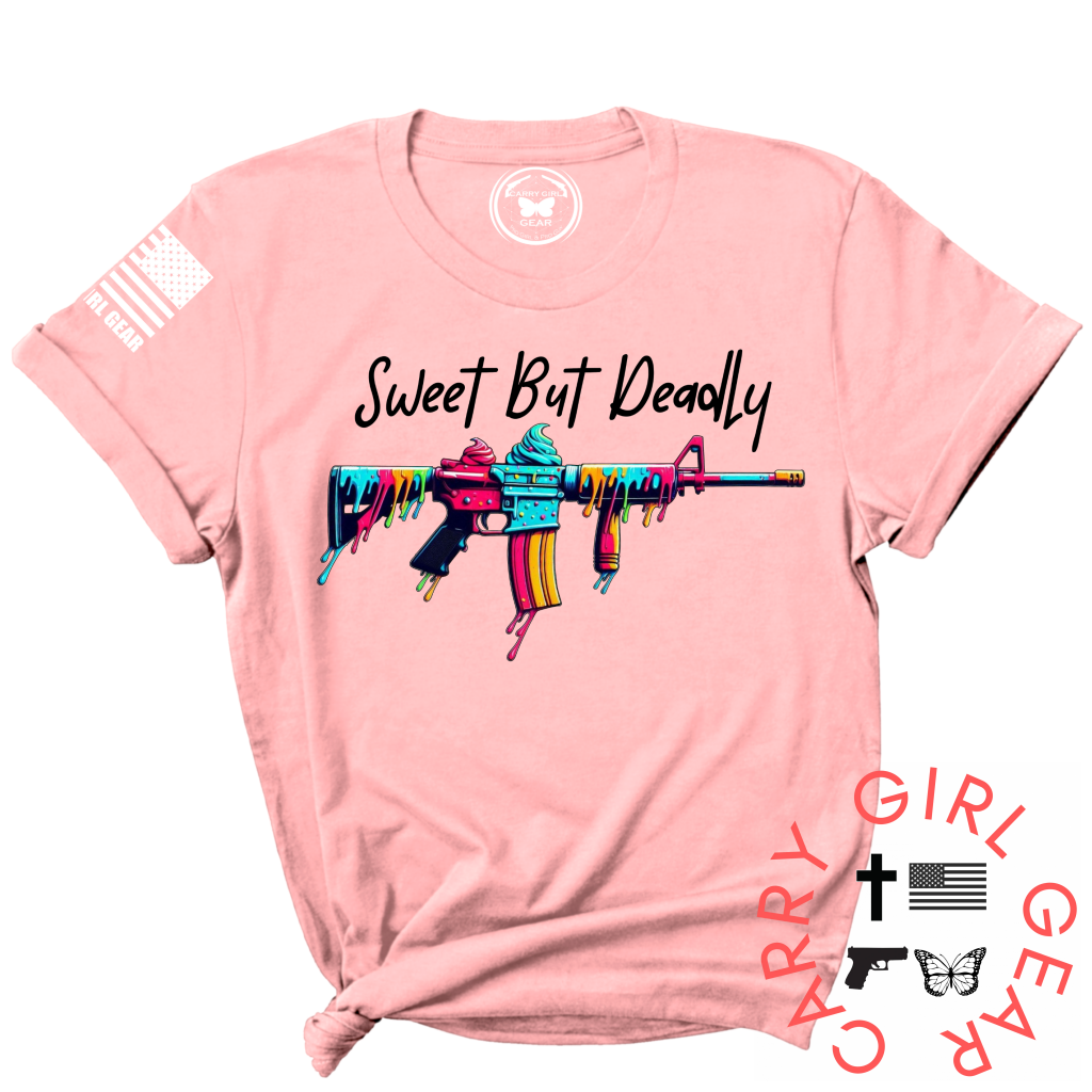 Sweet But Deadly Tee Xs / Pink Unisex Cut Cgg Perfect