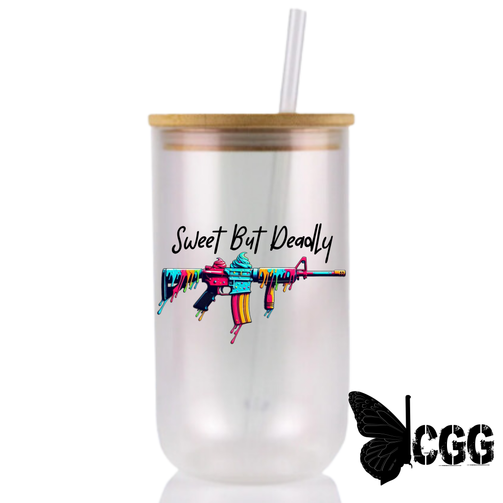 Sweet Shimmer Glass Tumbler 18Oz Rifle