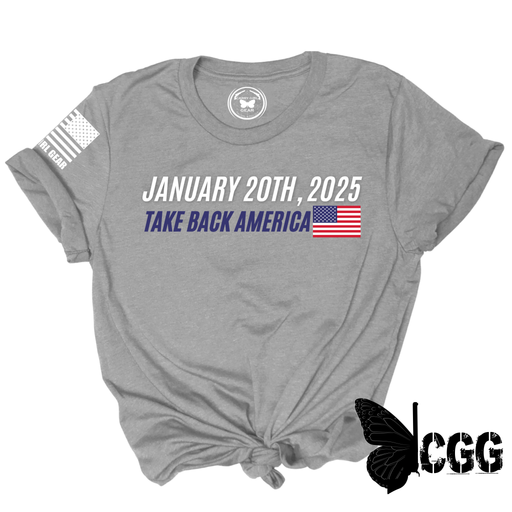 Take Back America Tee Xs / Steel Unisex Cut Cgg Perfect