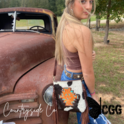 Tanya Cowhide Fringe Concealed Carry Purse