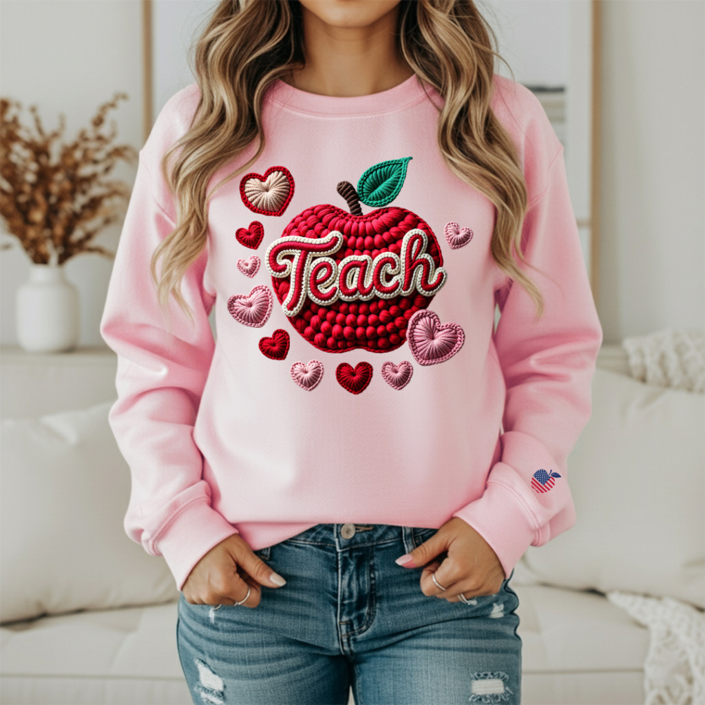 TEACH CREW SM / PINK Sweatshirt