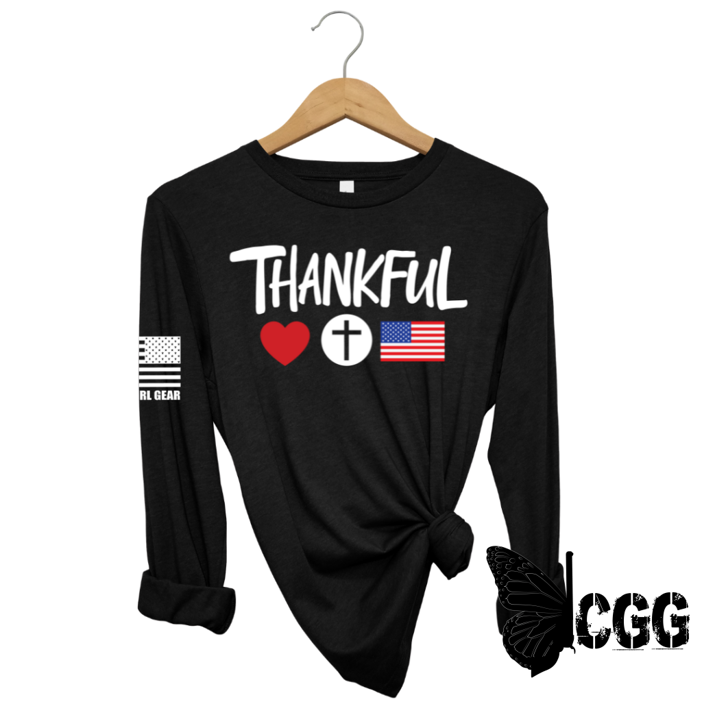 Thankful Long Sleeve Black / Xs