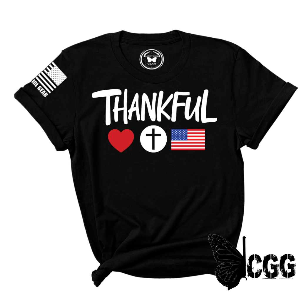 Thankful Tee Xs / Black Unisex Cut Cgg Perfect Tee